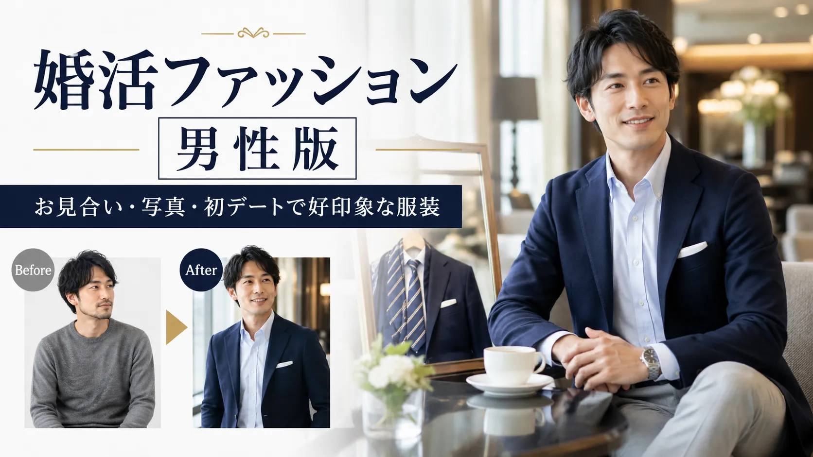 男性の婚活ファッション完全ガイド｜お見合い・写真・初デートで好印象な服装