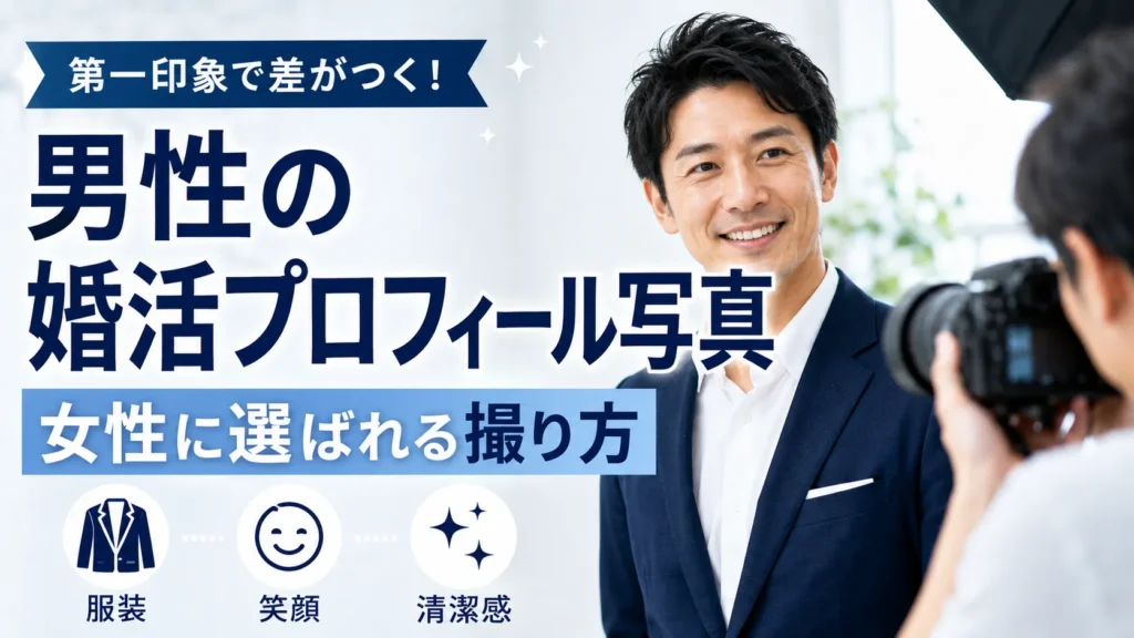 婚活プロフィール写真の男性向け撮り方｜結婚相談所で選ばれる服装・笑顔・撮影準備