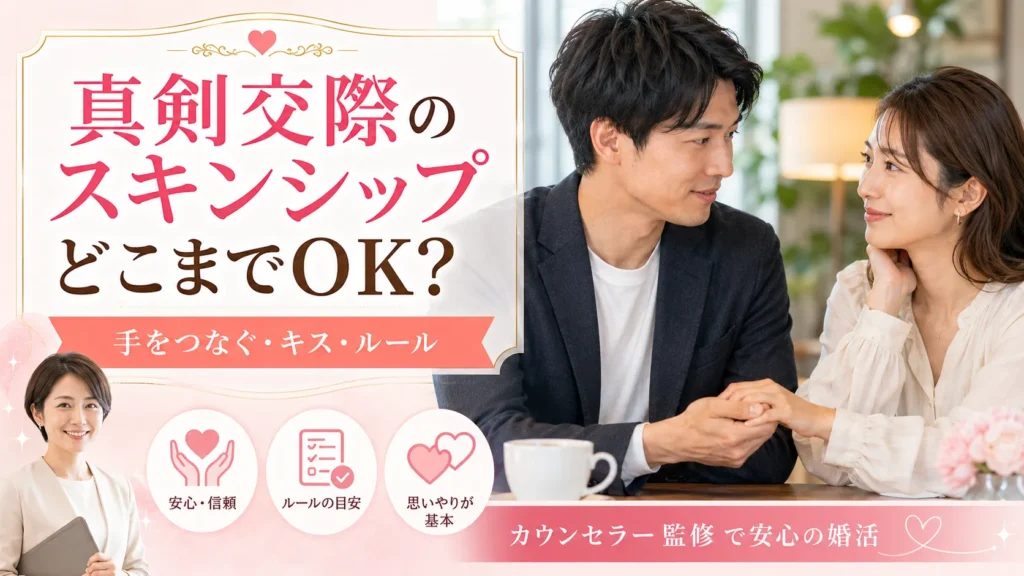 真剣交際のスキンシップはどこまで？手をつなぐ・キス・体の関係をカウンセラーが解説