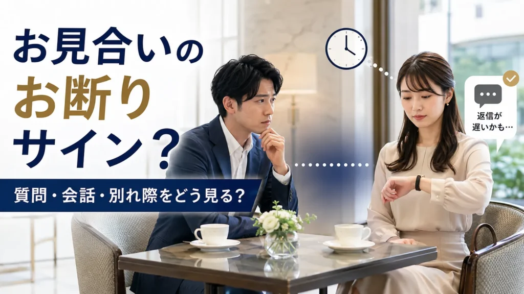 お見合いのお断りサインはある？質問・会話・別れ際をどう見るか