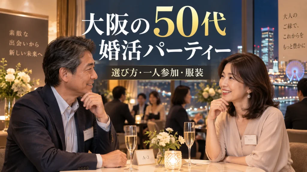 大阪の50代婚活パーティーの選び方｜一人参加・服装・当日の流れ