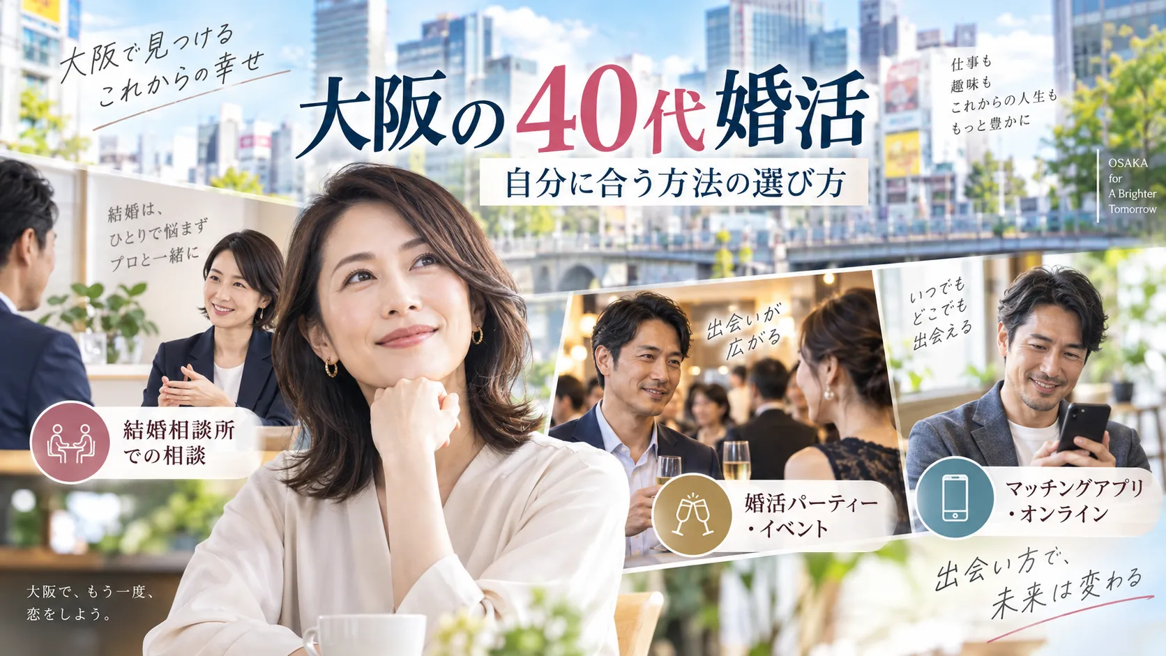 大阪の40代婚活は何から始める？自分に合う方法と進め方を婚活カウンセラーが解説