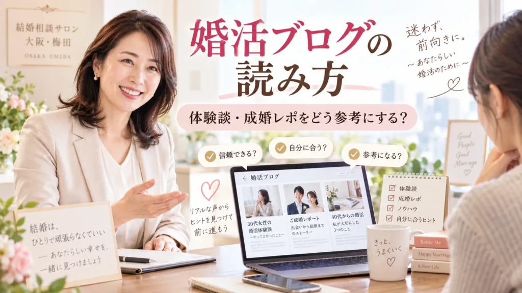 婚活ブログは参考になる？体験談・成婚レポの読み方を婚活カウンセラーが解説