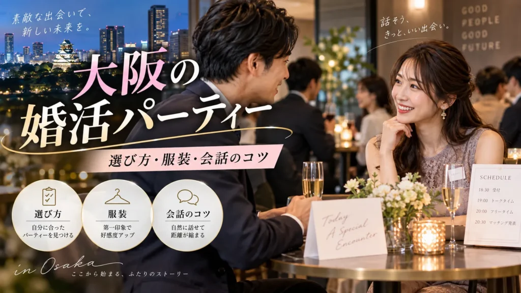大阪の婚活パーティーの選び方｜梅田・難波・一人参加・料金・服装