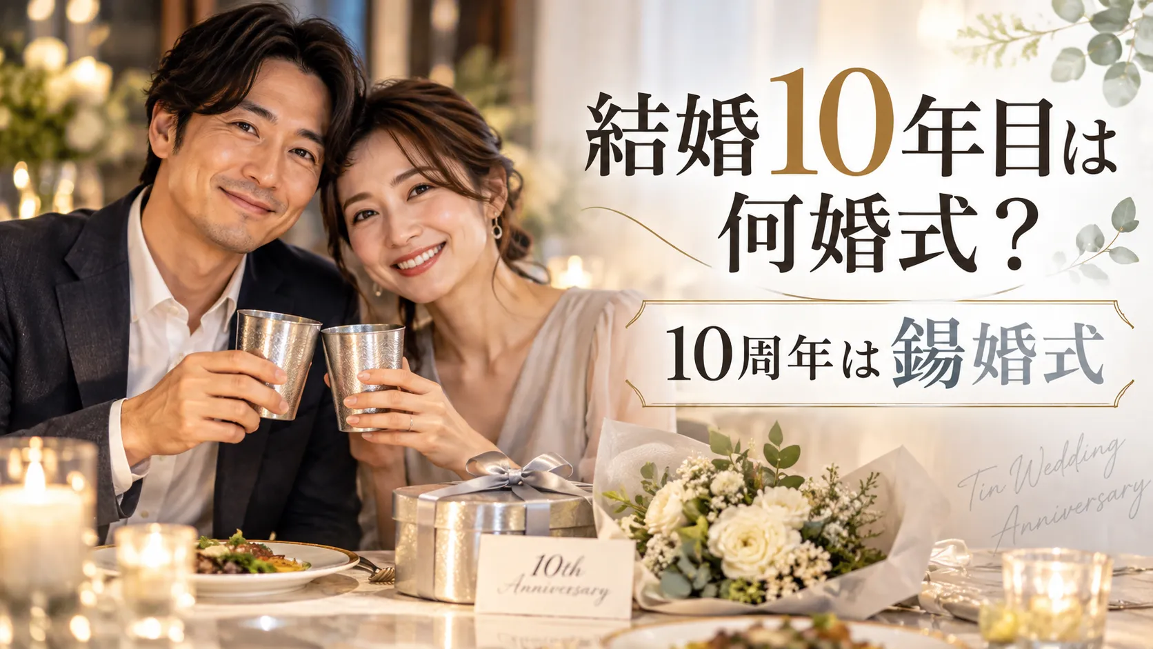 結婚10年目は何婚式？錫婚式の意味と10周年の祝い方