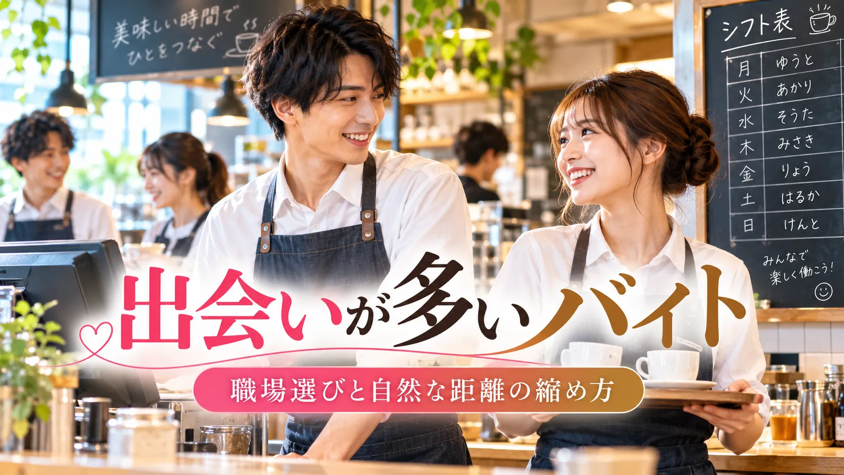 出会いが多いバイトは？20代・30代向け職場の選び方と恋愛の注意点