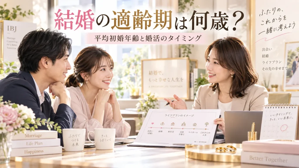 結婚の適齢期は何歳？平均初婚年齢とライフプランから考える婚活のタイミング