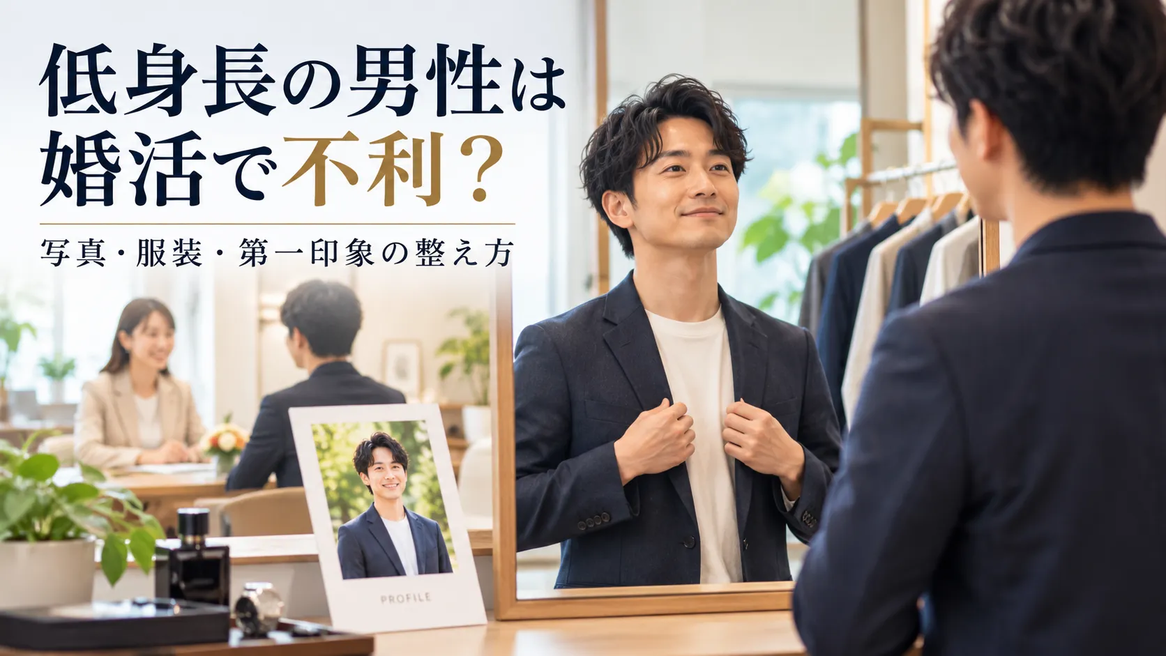 低身長の男性は婚活で不利？身長が気になる人の写真・服装・第一印象の整え方