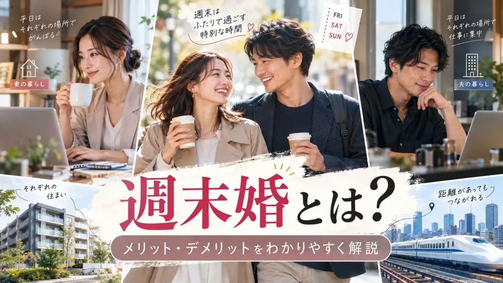 週末婚とは？メリット・デメリットと向いている人・注意点