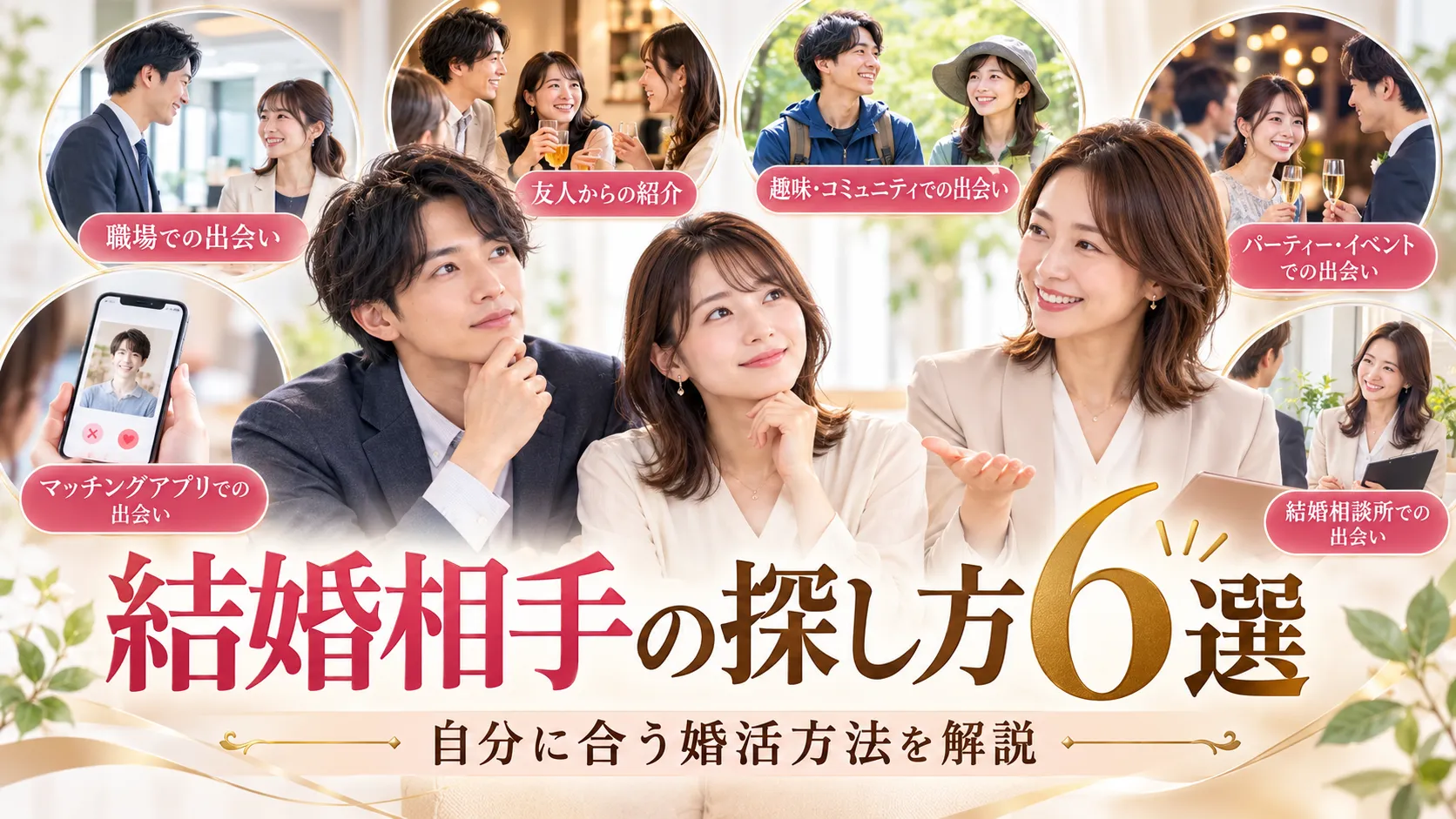 結婚相手探し方で迷う人へ｜自分に合う婚活方法を徹底解説