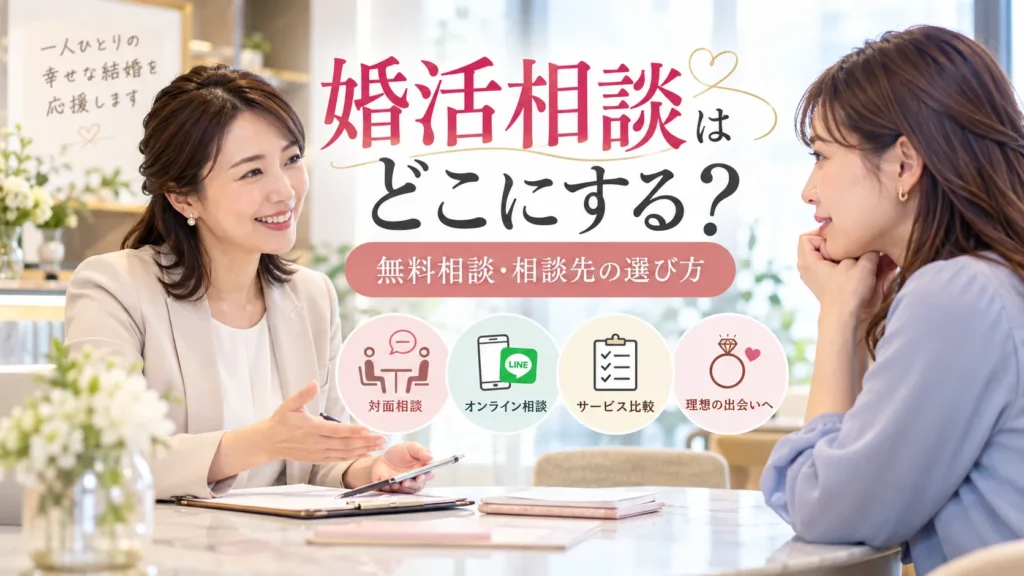婚活相談はどこにする？悩み別の相談先と無料相談の選び方