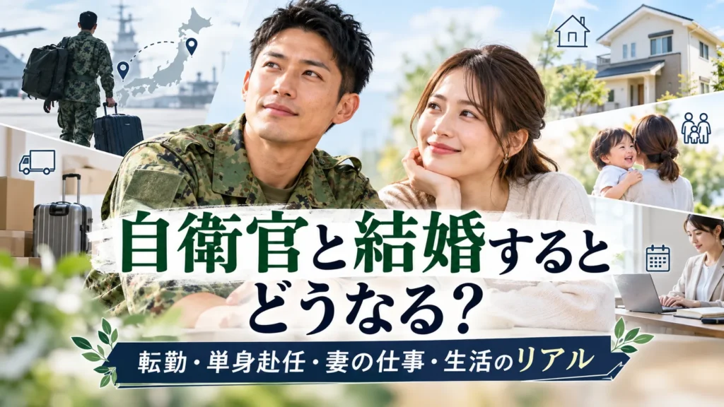 自衛官と結婚するとどうなる？転勤・単身赴任・妻の仕事・生活のリアル