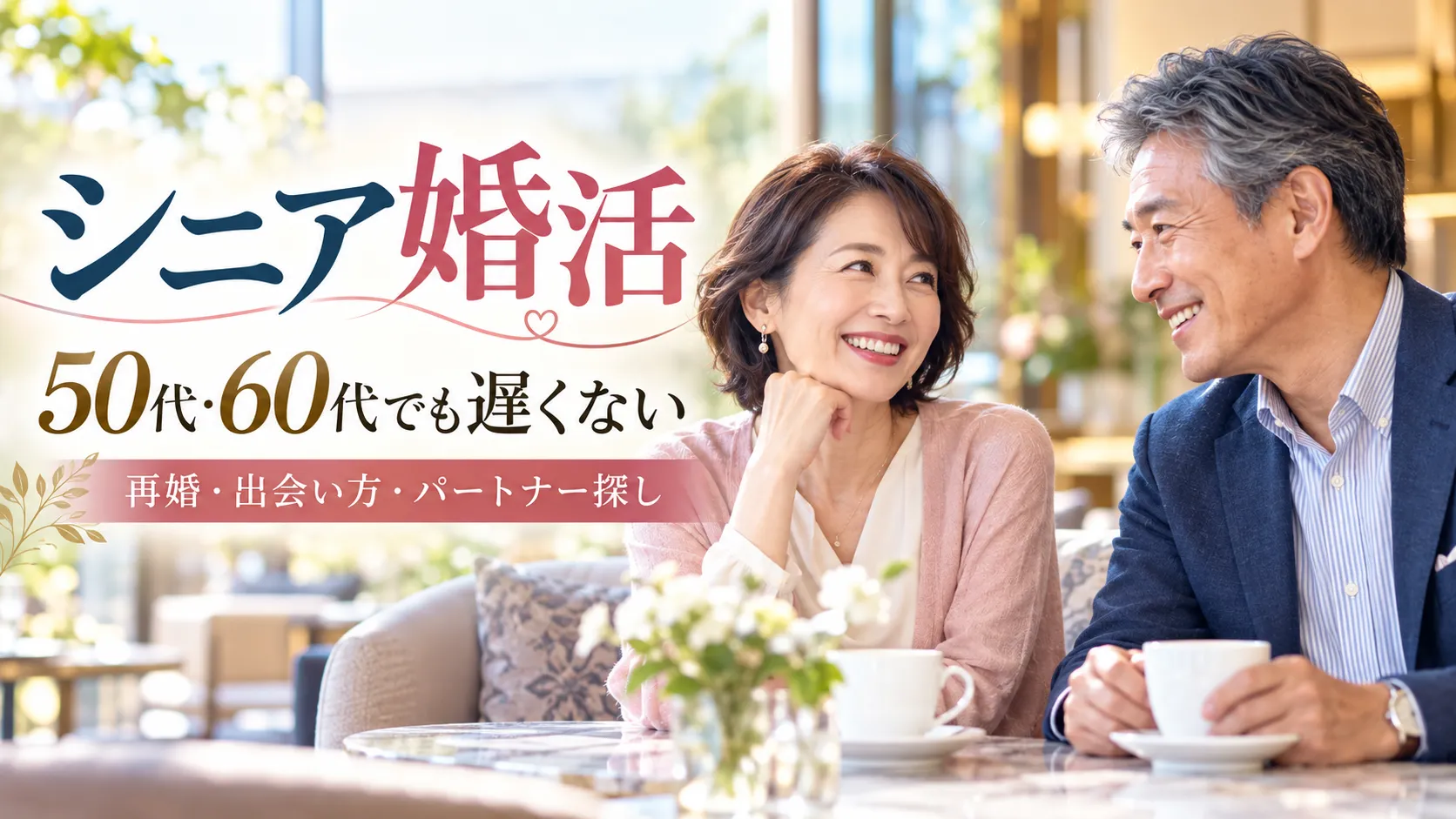 シニア婚活は50代・60代でも遅くない？出会い方と後悔しない進め方