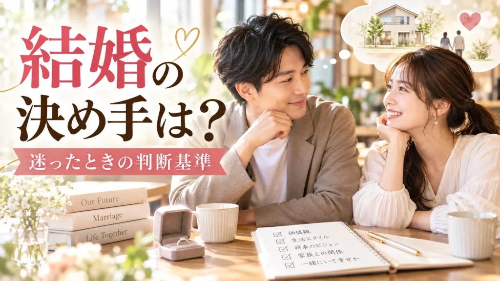 結婚の決め手に迷ったら読む判断基準と後悔しない見極め方