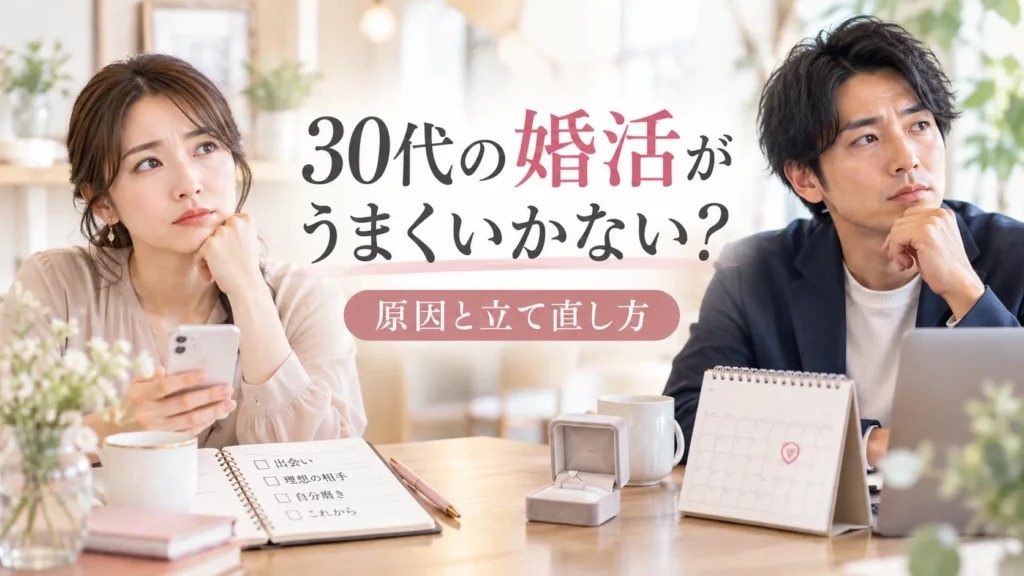30代で婚活がうまくいかない原因と立て直し方を徹底解説