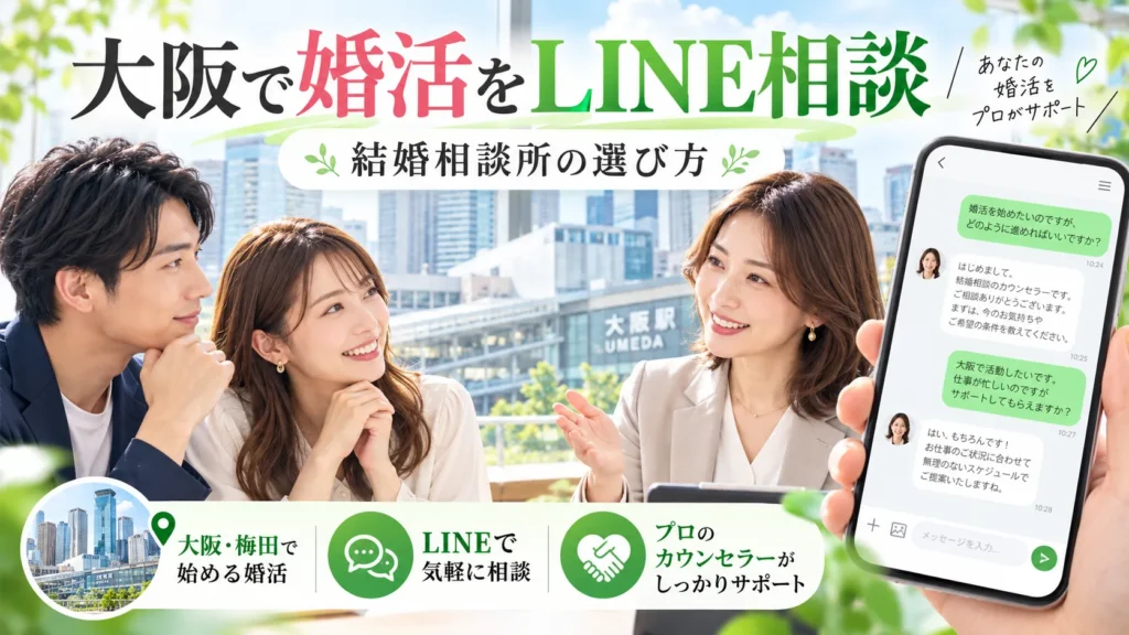 大阪で婚活のLINE相談｜無料で始める結婚相談所の選び方と注意点