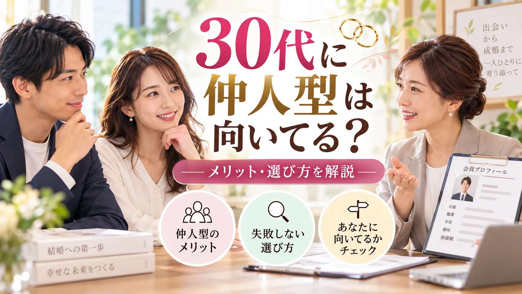 30代に仲人型結婚相談所は向いている？メリット・料金・選び方を仲人が解説