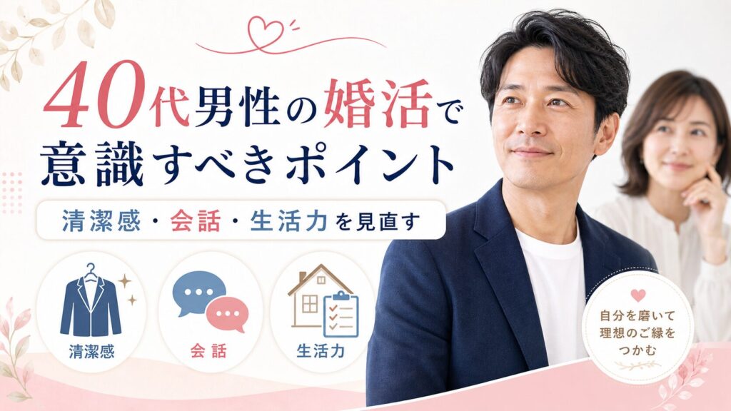 40代男性の婚活で意識すべきポイント