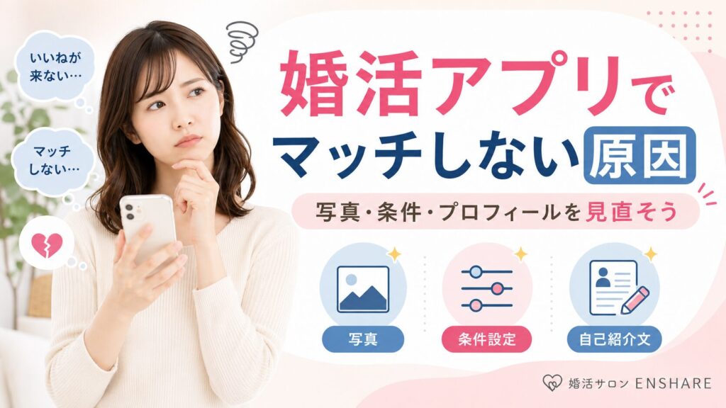 婚活アプリでマッチしない原因