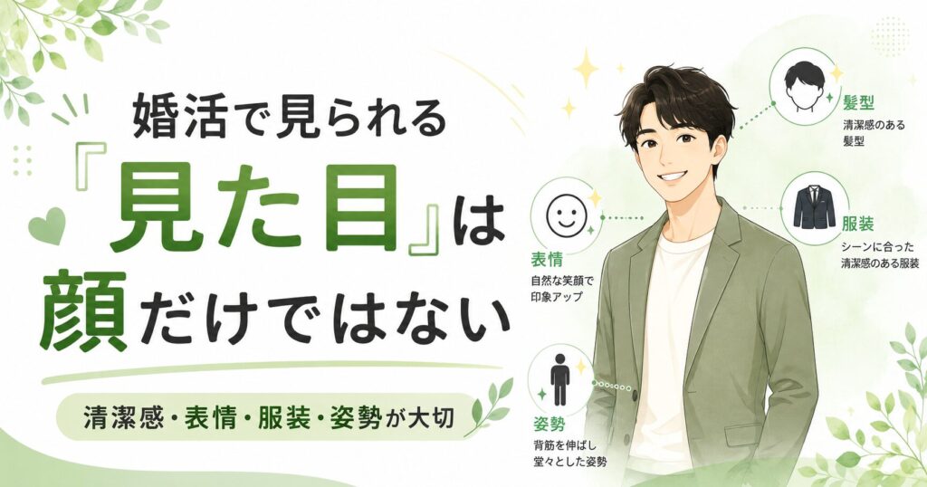 婚活で見られる「見た目」は顔だけではない