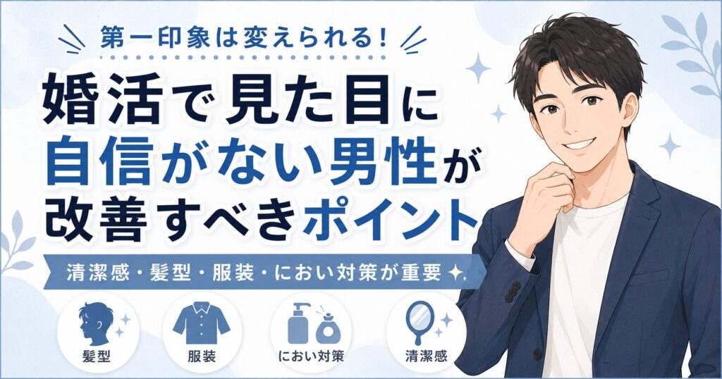 婚活で見た目に自信がない男性が改善すべきポイント