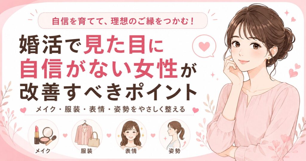 婚活で見た目に自信がない女性が改善すべきポイント
