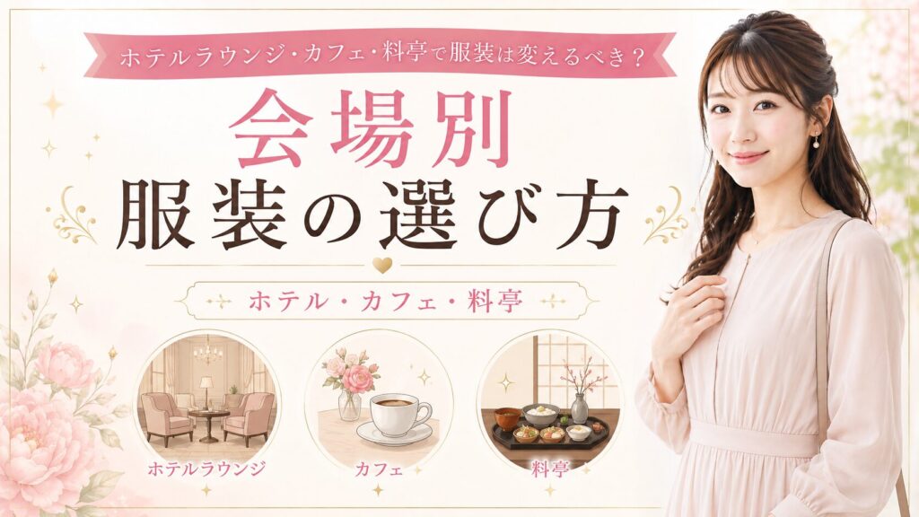 会場別｜ホテルラウンジ・カフェ・料亭で服装は変えるべき？
