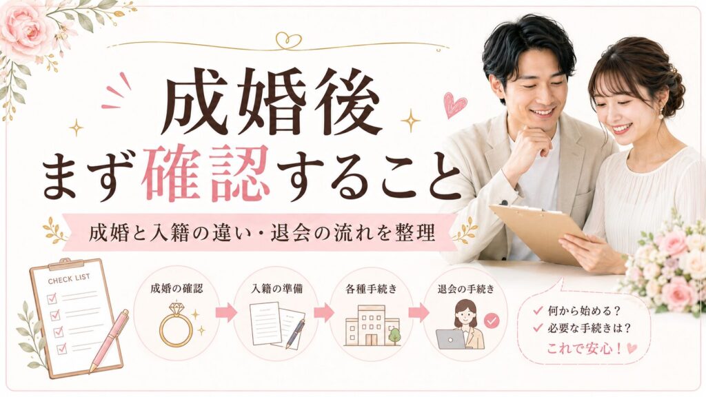 結婚相談所で成婚後にまず確認すること