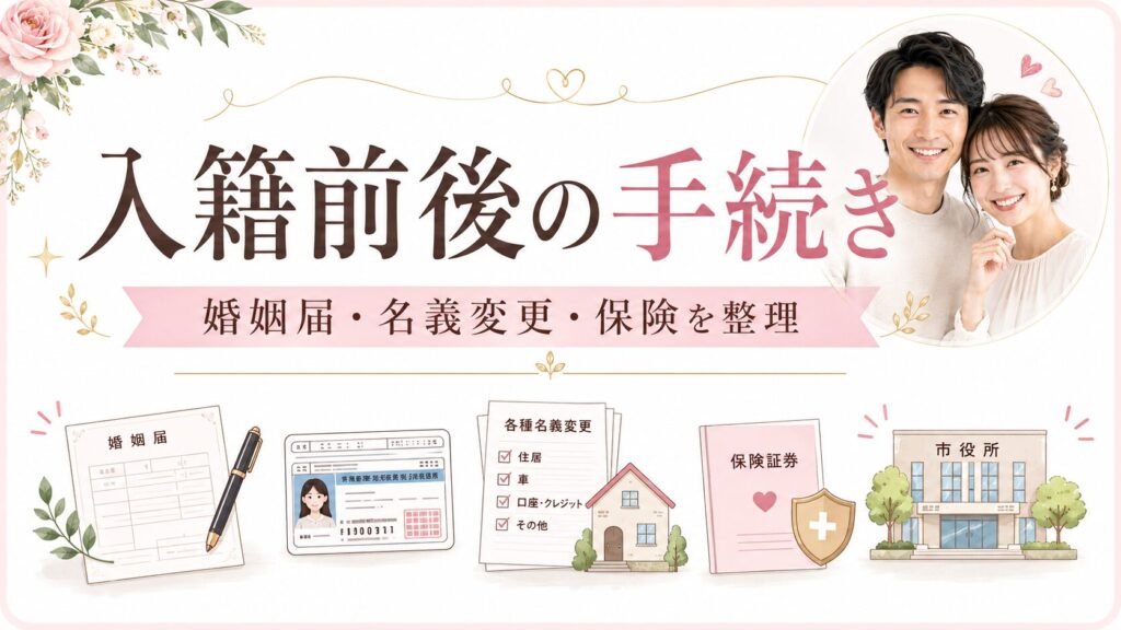 入籍前後に必要な手続き