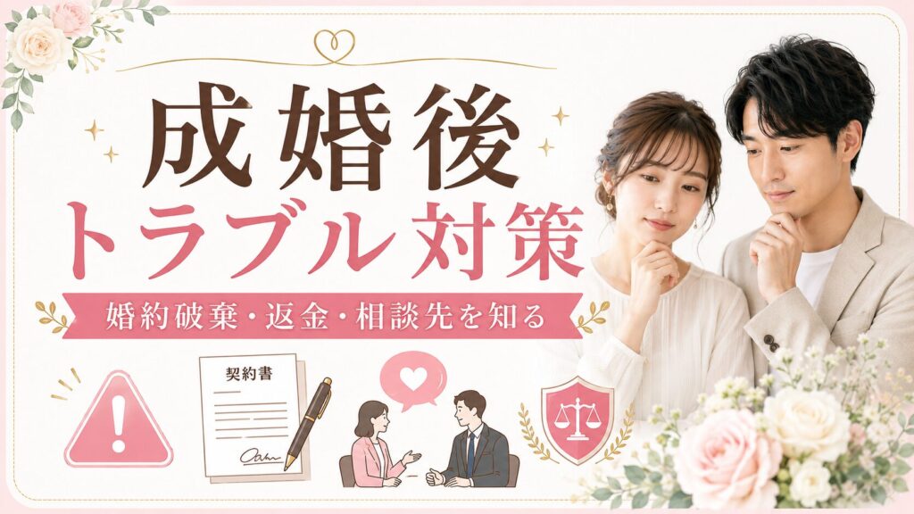 結婚相談所の成婚後トラブル対策