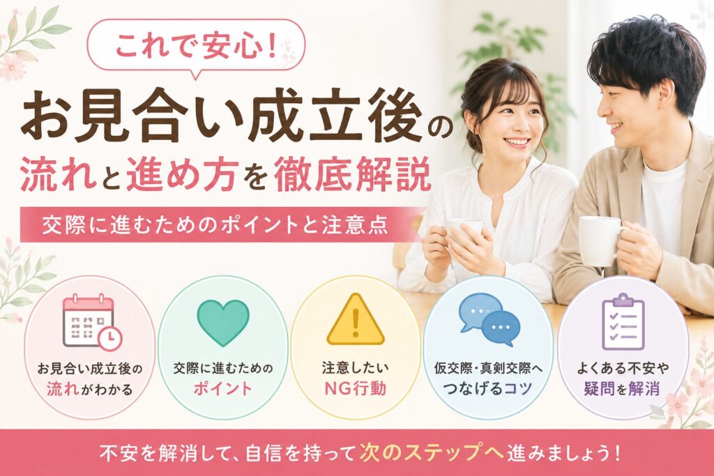 お見合い成立後にやることと仮交際までの流れ完全ガイド
