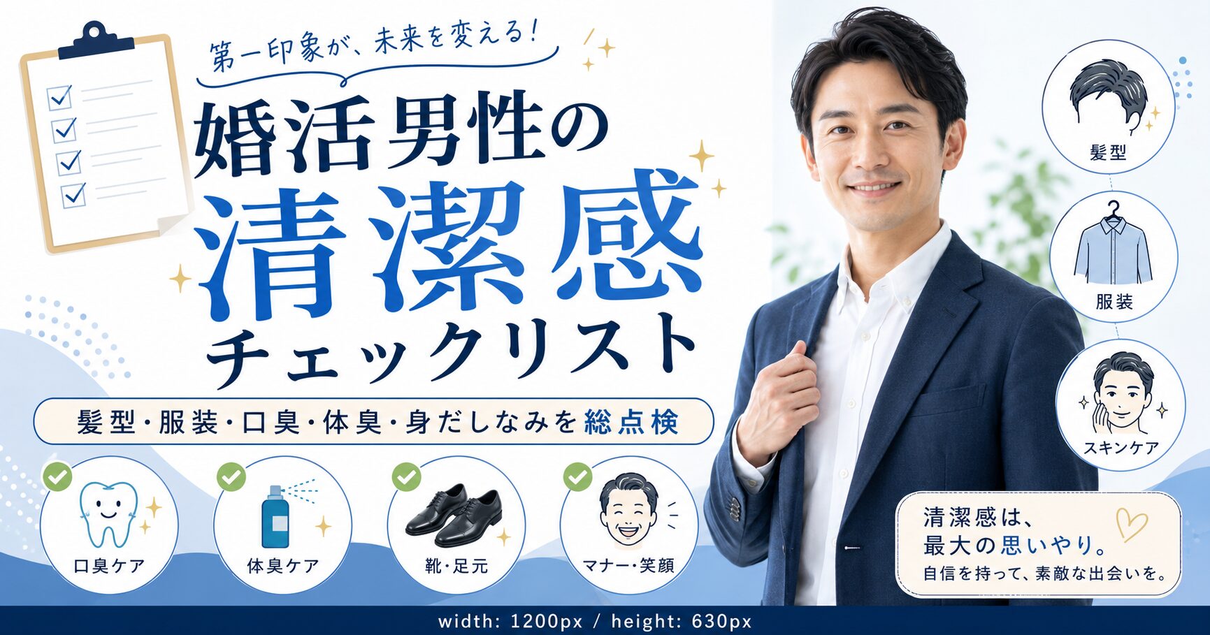 婚活で清潔感ある男性の髪型服装と口臭対策まとめ完全版