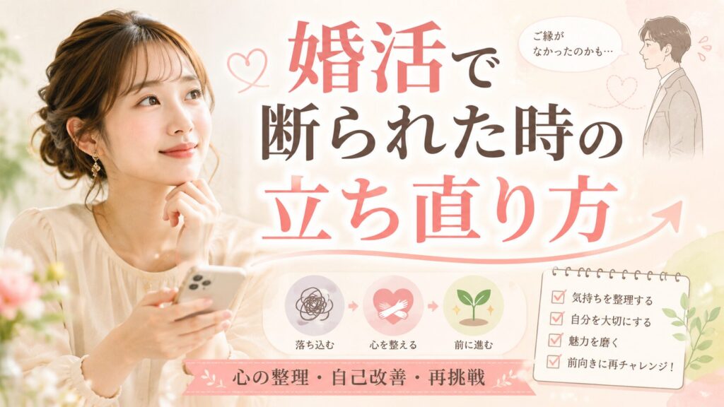 婚活で断られた時の立ち直り方と自己改善で前向きになる方法