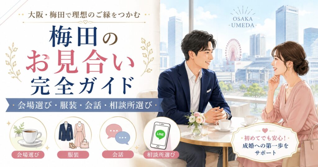 梅田のお見合い完全ガイド｜会場・服装・相談所選びまで
