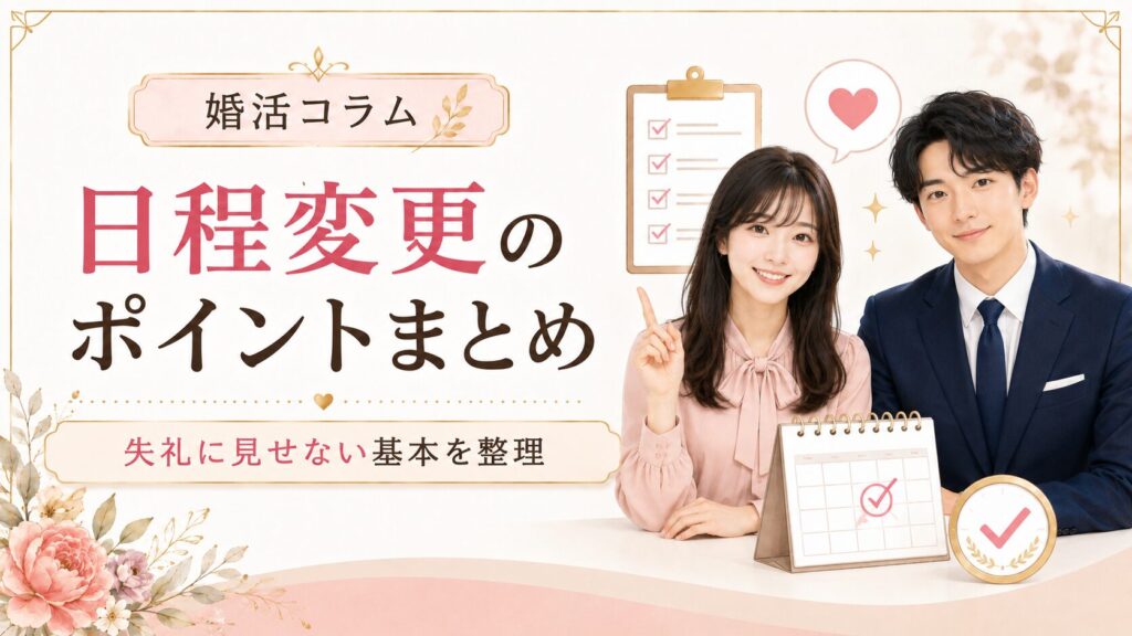 お見合いの日程変更は失礼?
