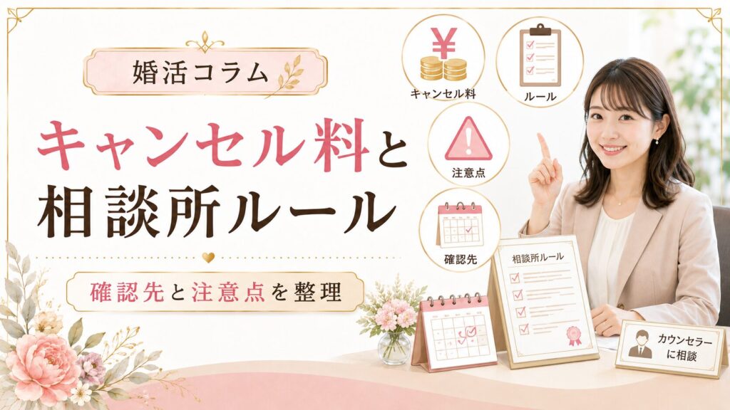 キャンセル料と相談所ルール