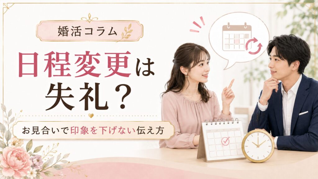 お見合いの日程変更まとめ