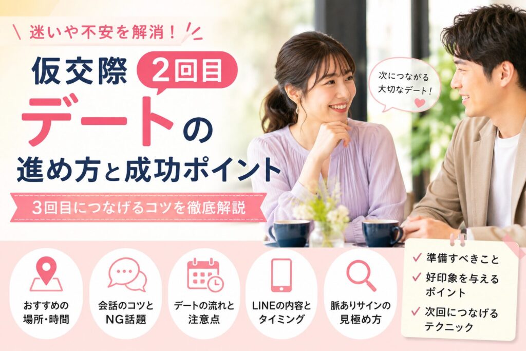 仮交際2回目デートで失敗しない場所と会話術完全ガイド