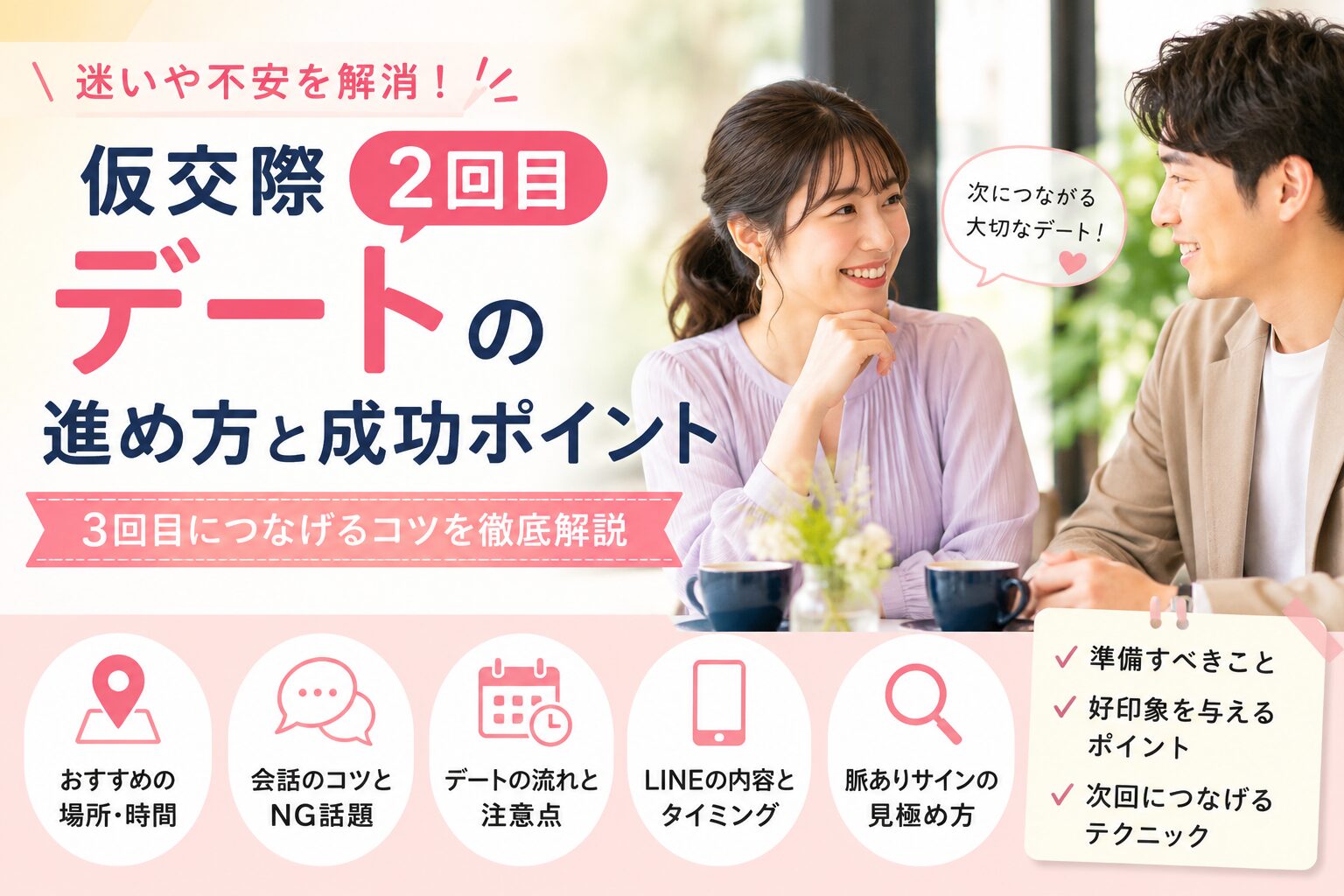 仮交際2回目デートで失敗しない場所と会話術完全ガイド