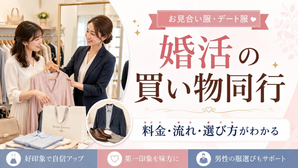 婚活の買い物同行は必要？向く人と料金相場をやさしく解説