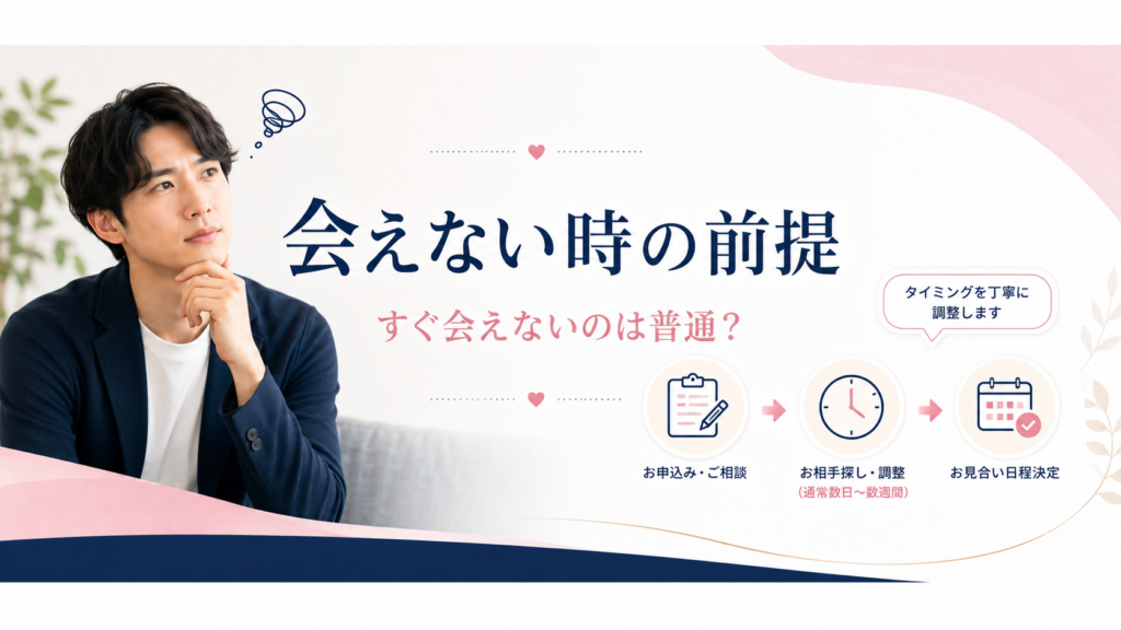 結婚相談所で会えない時の前提