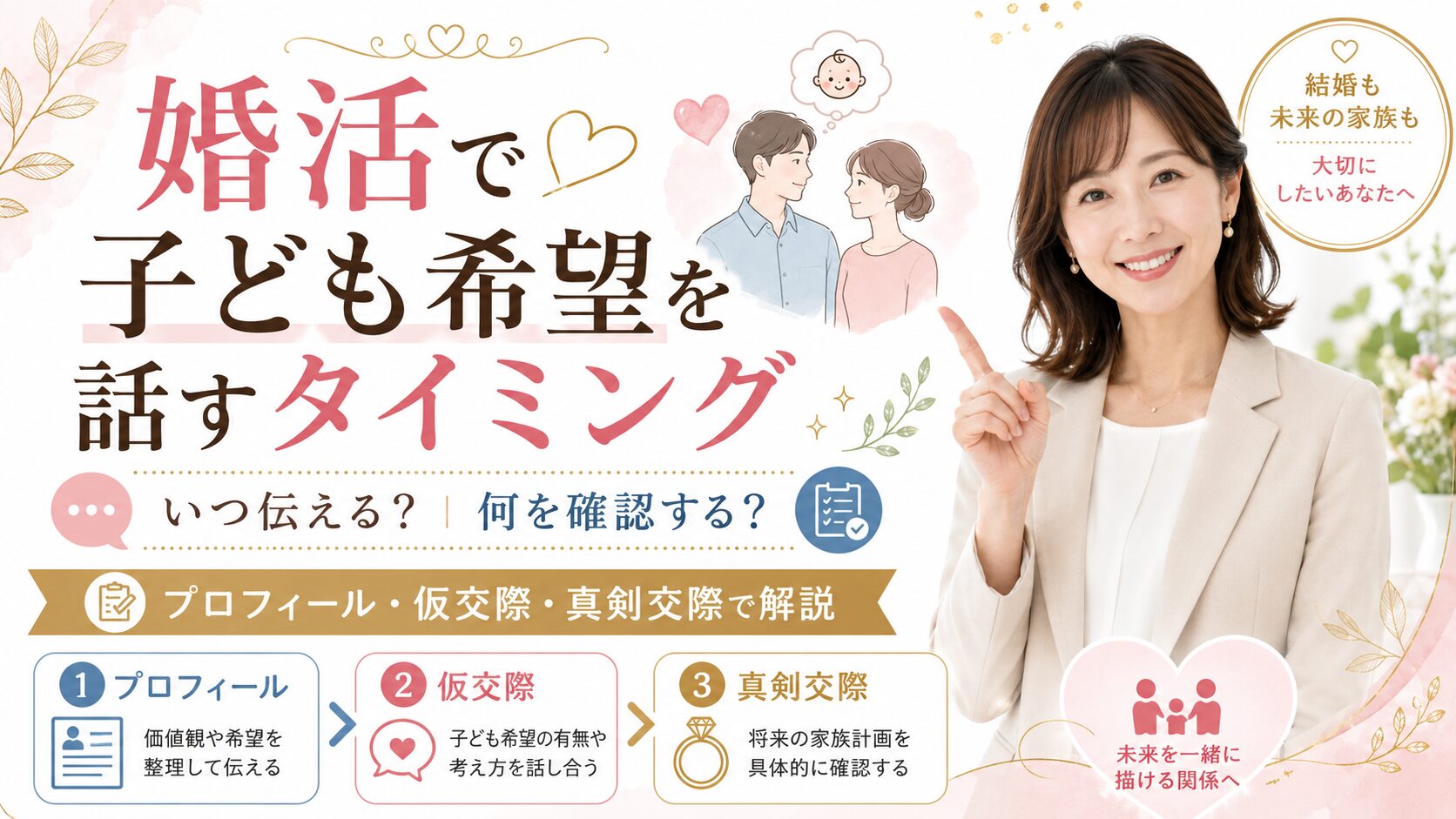 婚活で子ども希望を話すタイミングはいつが正解？