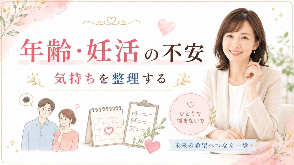 年齢や妊活の不安を整理