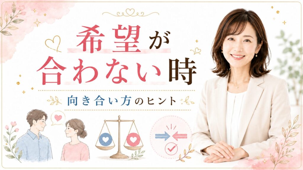 希望が合わない時の向き合い方