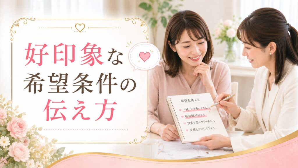 好印象な希望条件の伝え方