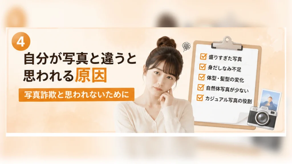 自分が写真と違うと思われる原因