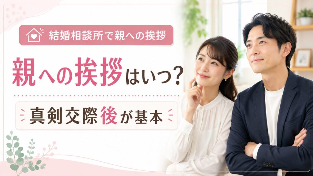 結婚相談所で親への挨拶はいつ?