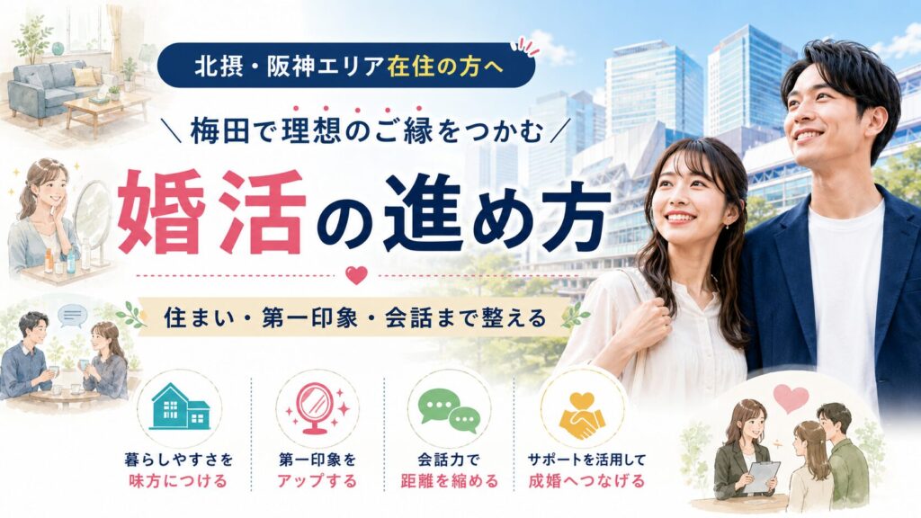 北摂・阪神間在住者が梅田で婚活する進め方