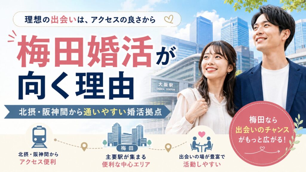 北摂・阪神間在住者が梅田で婚活する理由