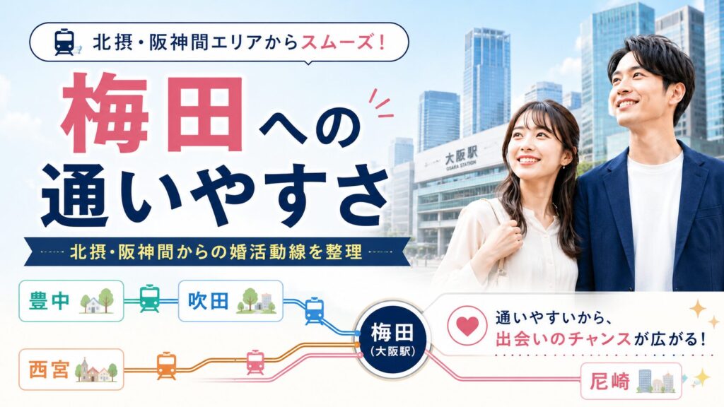 北摂・阪神間から梅田への通いやすさ